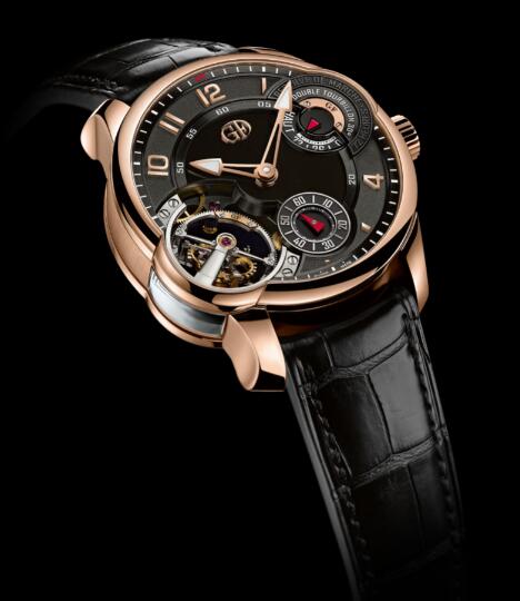 Replica Greubel Forsey Watch Double Tourbillon 30 Asymetrique Red Gold Anthracite gold dial Men